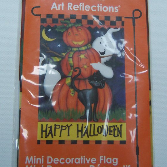 ART REFLECTIONS Happy Halloween Garden Flag - Picture 1 of 3
